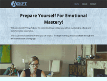 Tablet Screenshot of adeptpsychology.com